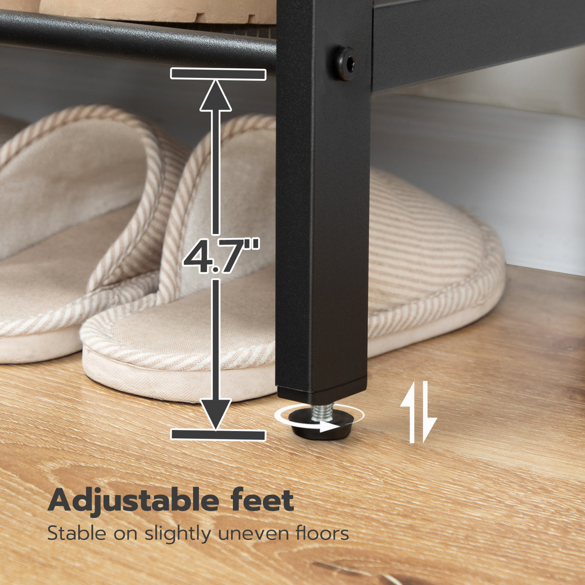 39.4'' W 5 Tier 25 Pair Shoe Rack